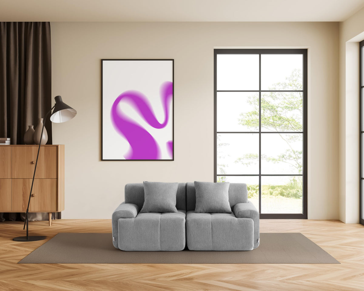 Sofá Modular 3 plazas con Chaise Longue, tapizado en Chenilla, Fundas de Cojines desenfundables (Gris Mineral, 3 plazas con Chaise Longue)