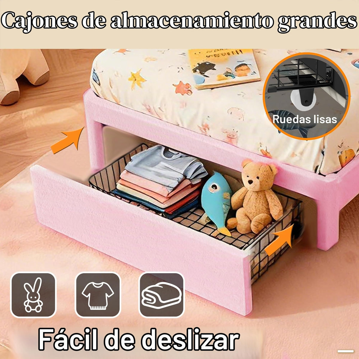 Armazón de Cama de Cuero 140x200cm con luz LED, Blanco