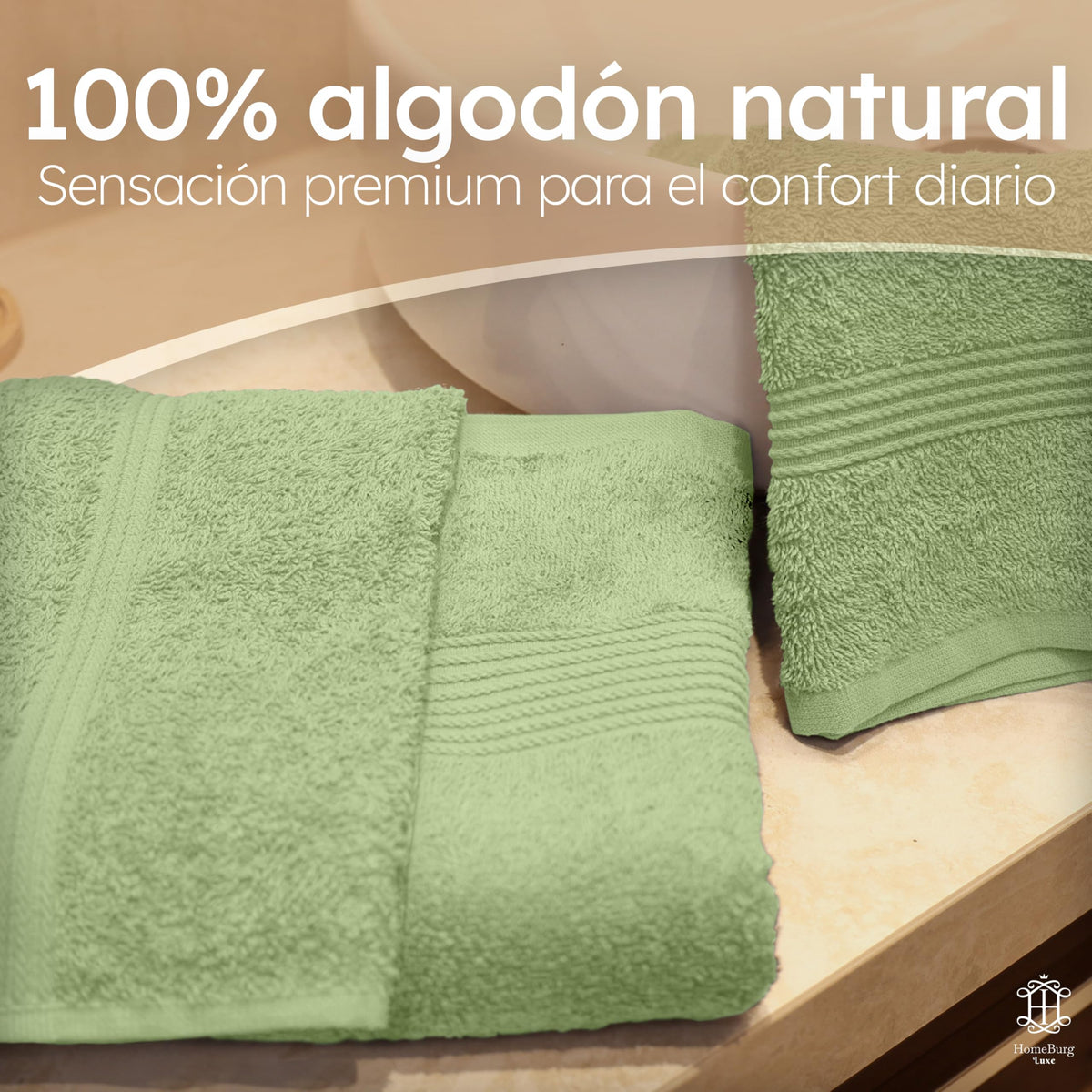 Luxe Set de Toallas 100% Algodón - 8 Piezas, 3 tamaños (30×30, 40×70 y 65×137 cm) - Suaves, absorbentes y de fácil Cuidado, Blanco