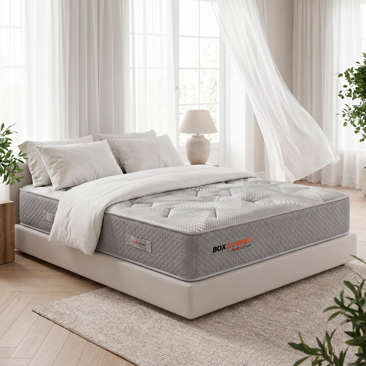 Duérmete Online - Colchón Viscoelástico Selene, Confort Óptimo, Soporte Ergonómico para la Espalda, Altura 30 cm, Alta Firmeza, Antiácaros, Antibacteriano e Hipoalergénico 90 x 190