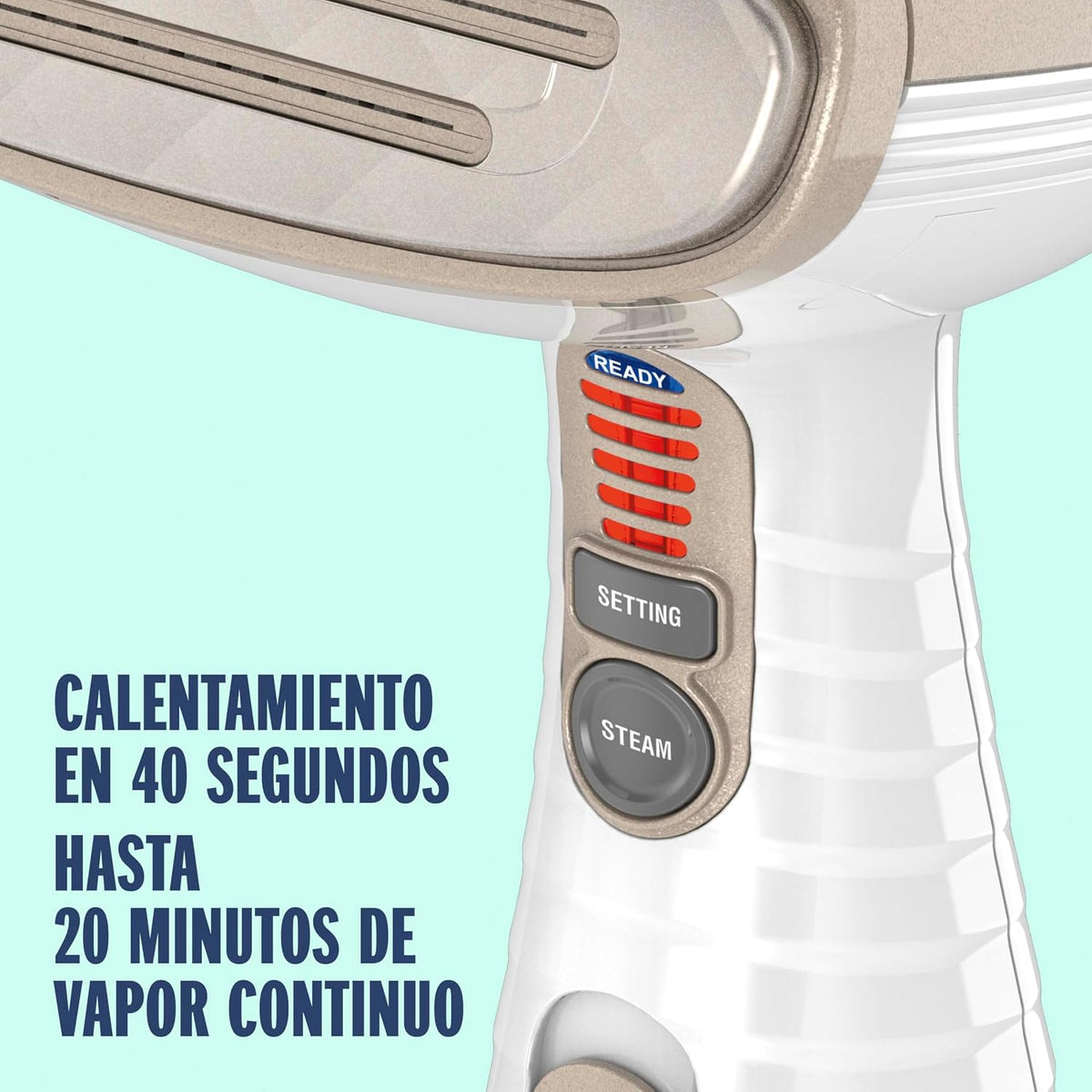 Conair GS59XE Plancha de vapor vertical Turbo ExtremeSteam, 1560 W, Tanque de agua 230 ml, Vapor continuo de 20 min, 5 ajustes de vapor, Ideal viajes y hogar