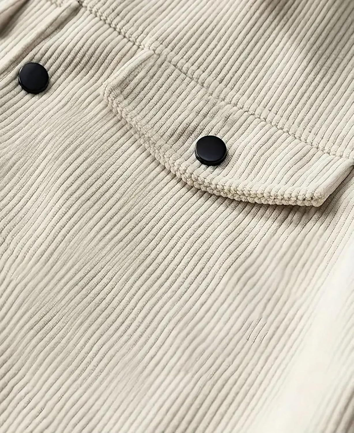 PADOLA Chaqueta de Pana para Hombre Chaqueta Ligera de Manga Larga con Solapa Camisa Abotonada Casual con Bolsillos