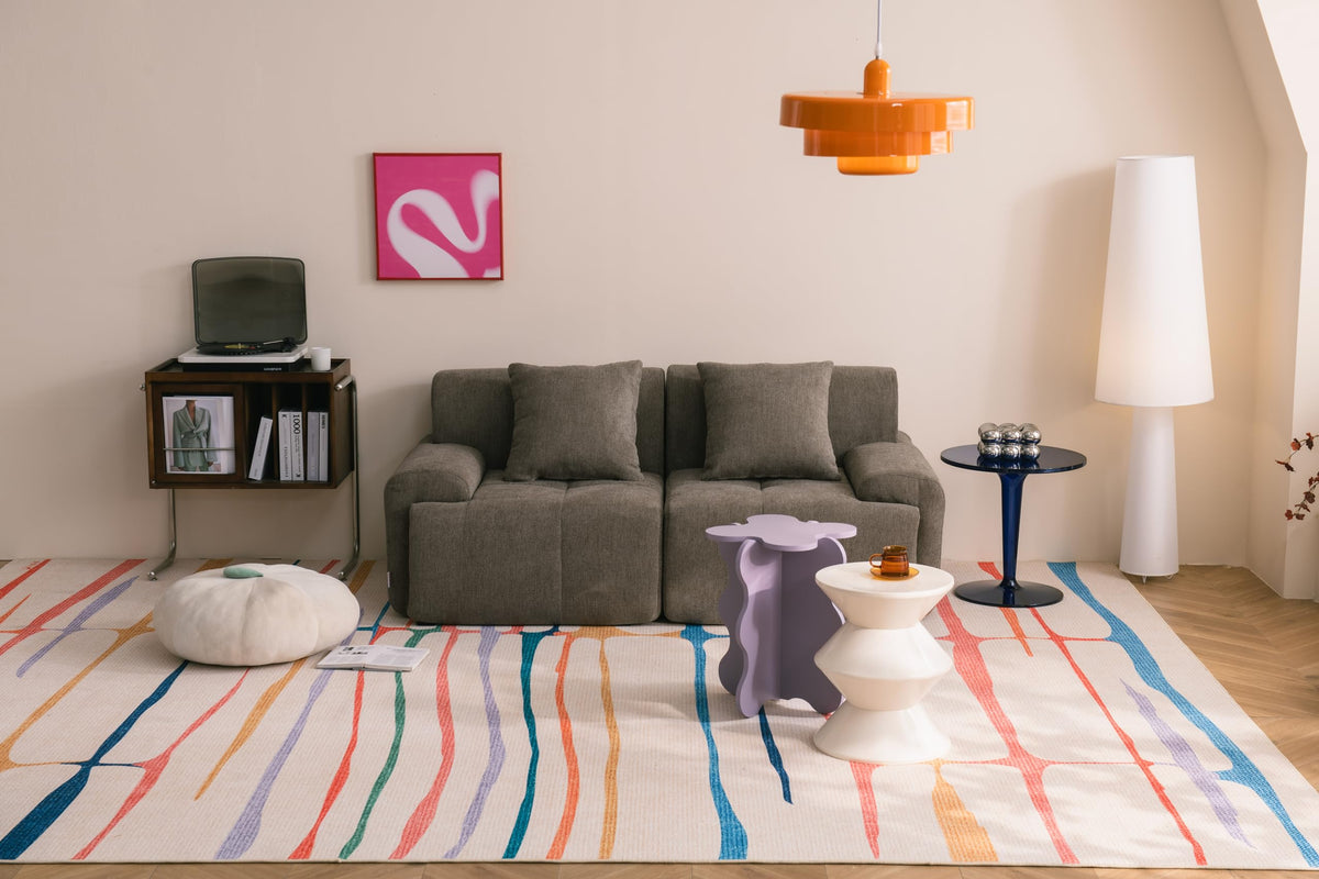 Sofá Modular 3 plazas con Chaise Longue, tapizado en Chenilla, Fundas de Cojines desenfundables (Gris Mineral, 3 plazas con Chaise Longue)