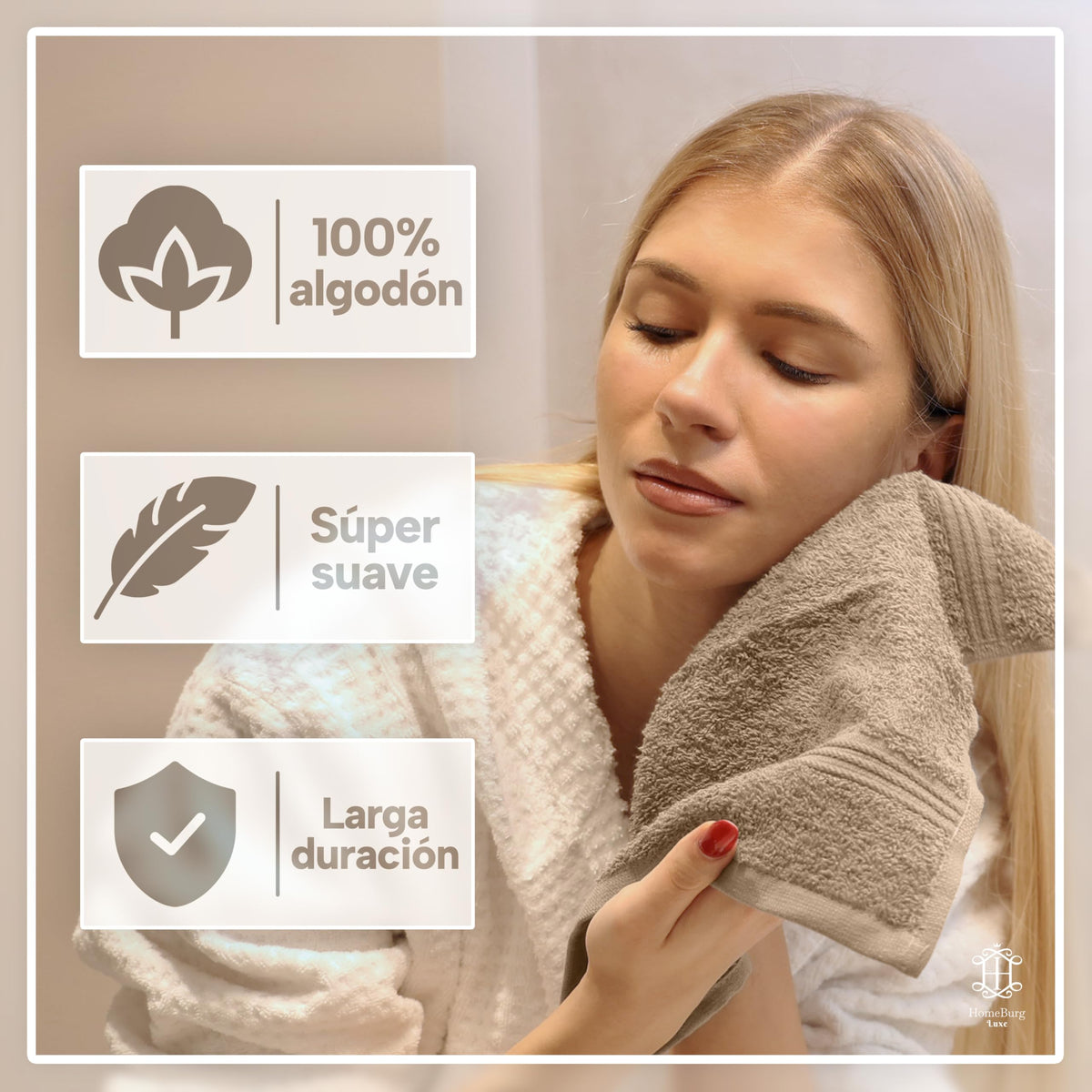 Luxe Set de 12 Toallas de Mano (Gants de Toilette) – 100% Algodón, Suaves & Absorbentes, Fáciles de Mantener, Premium para el Rostro, 30×30 cm, Verde Salvia