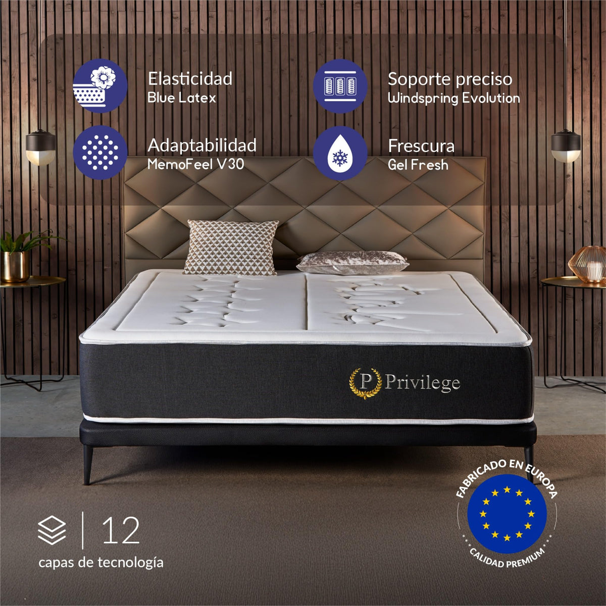 Naturalex - Premium Privilege - Colchón 150x200 cm Viscoelástico - 30 cm