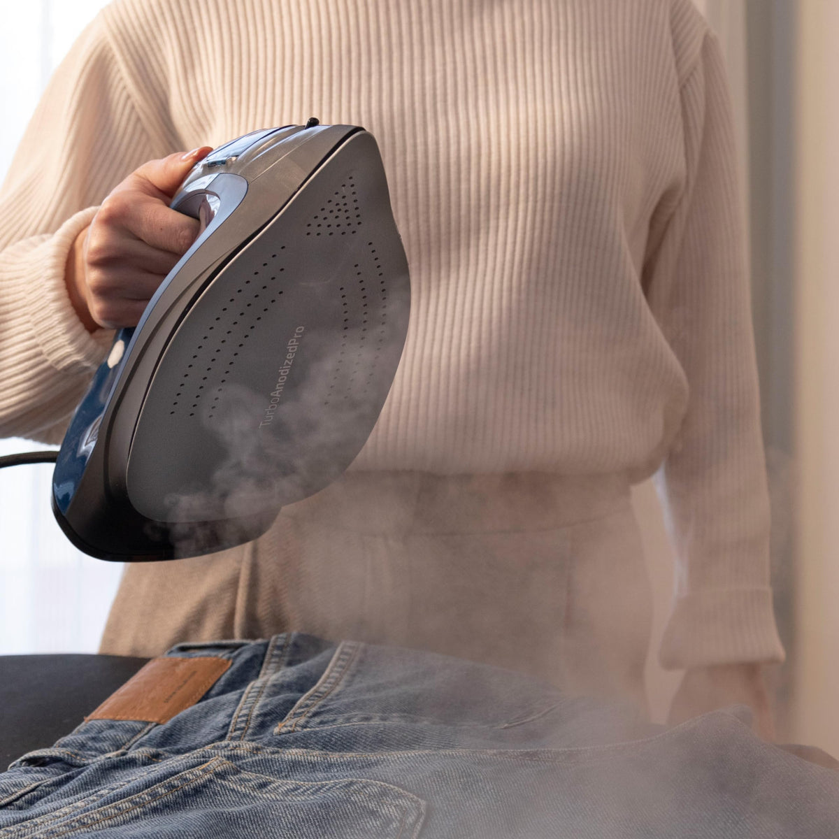 Cecotec Plancha de la Ropa Horizontal Vapor IronHero 3200 Vital. 3200W, Golpe de Vapor 270g/min, Vapor Continuo 70g/min, Suela Gran Resistencia con Deslizamiento Perfecto, Antigoteo