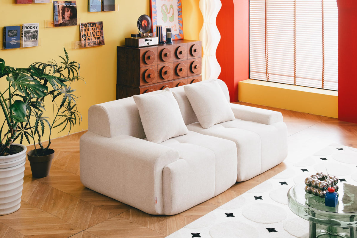 Sofá Modular 3 plazas con Chaise Longue, tapizado en Chenilla, Fundas de Cojines desenfundables (Gris Mineral, 3 plazas con Chaise Longue)