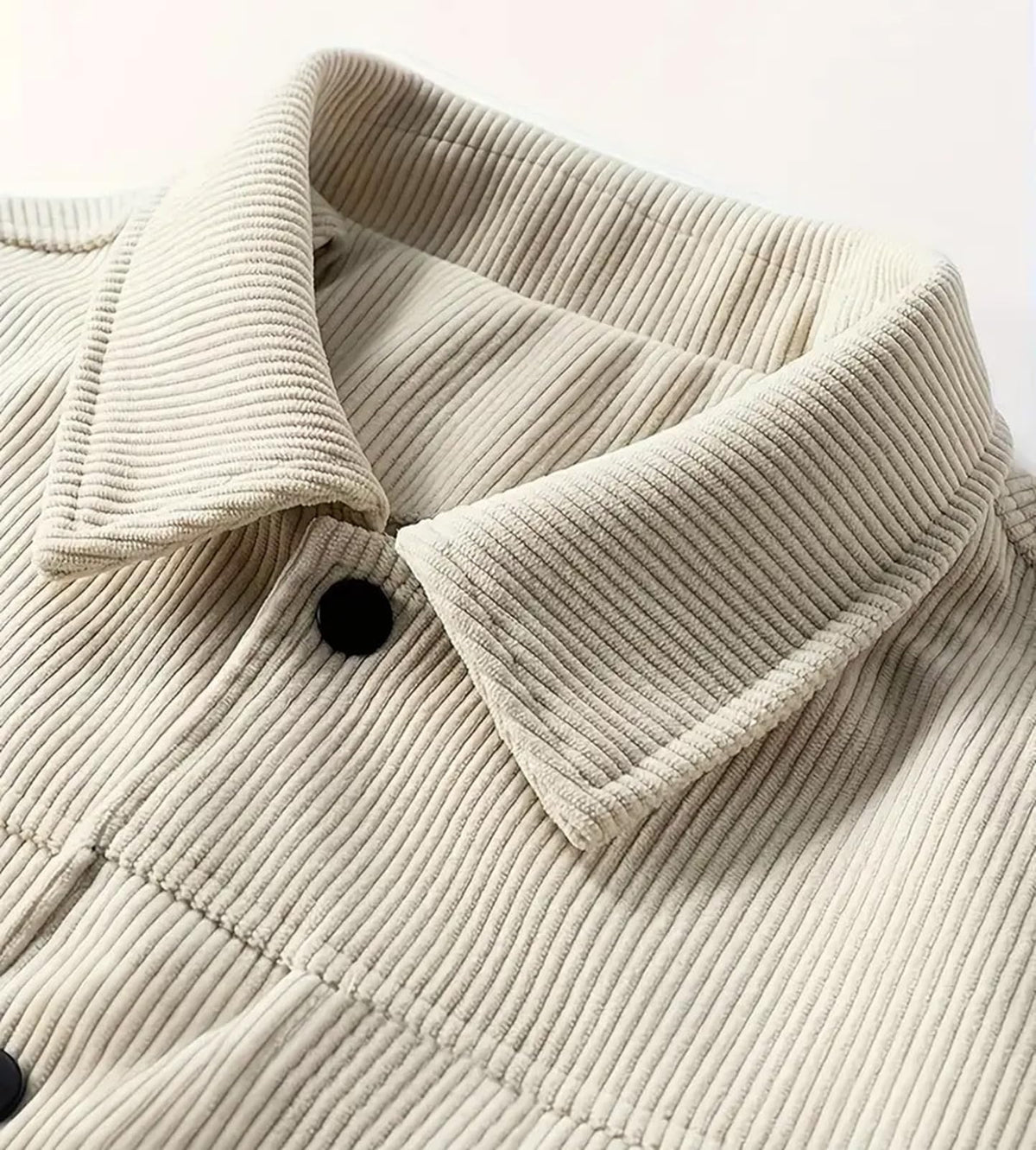PADOLA Chaqueta de Pana para Hombre Chaqueta Ligera de Manga Larga con Solapa Camisa Abotonada Casual con Bolsillos