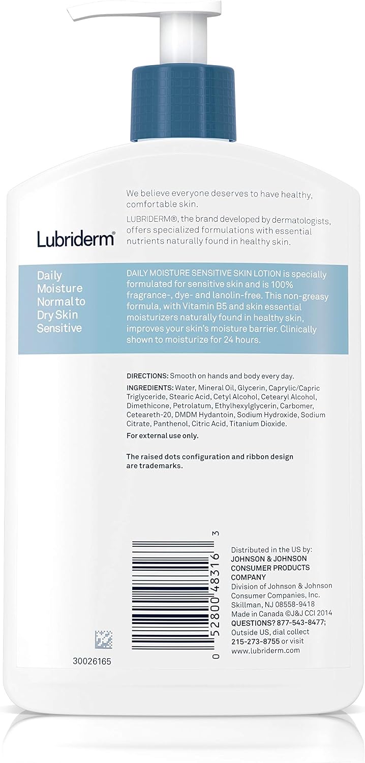 Lubriderm Sensitive Skin Therapy Moisturizing Lotion For Dry Skin 475 ml