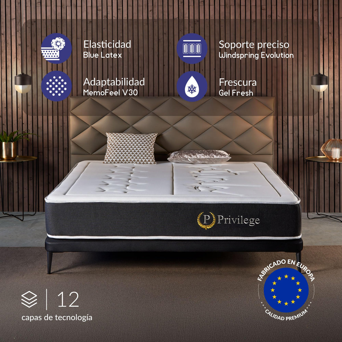 Naturalex - Premium Privilege - Colchón 150x200 cm Viscoelástico - 30 cm