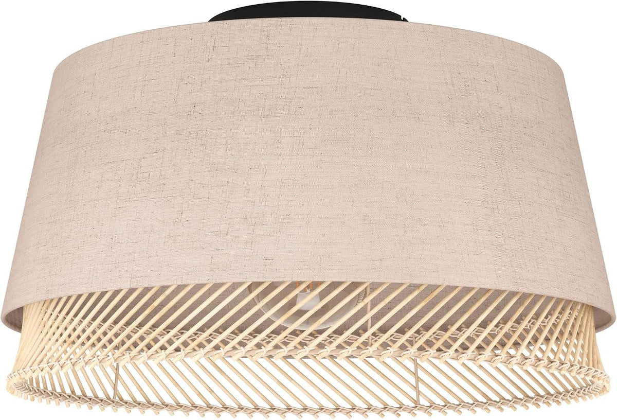 Eglo Tabley Lámpara de techo de estilo natural, adecuada para colocar