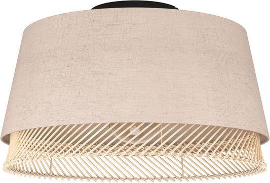 Eglo Tabley Lámpara de techo de estilo natural, adecuada para colocar