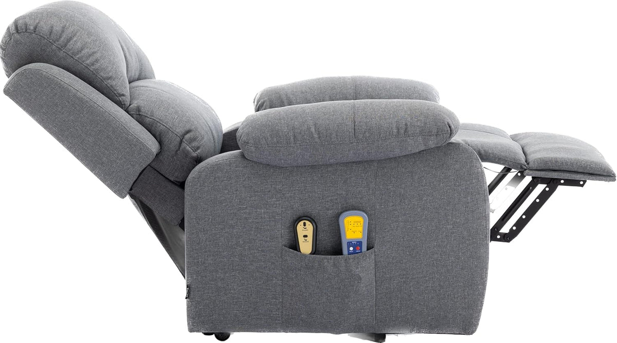 Astan Hogar Sillón Relax con Función Auto-Ayuda (Levanta Personas), Reclinación Eléctrica, Masaje Y Termoterapia, Modelo Ramón AH-AR30920GR