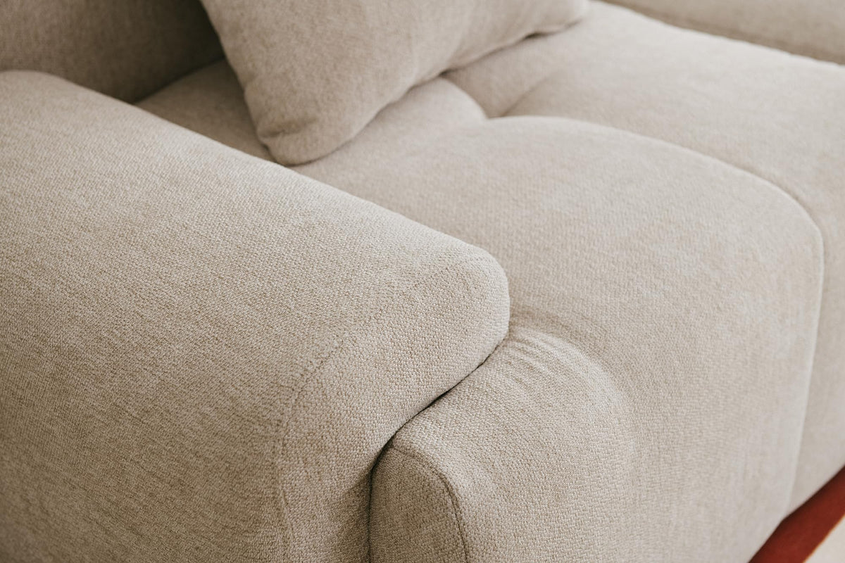 Sofá Modular 3 plazas con Chaise Longue, tapizado en Chenilla, Fundas de Cojines desenfundables (Gris Mineral, 3 plazas con Chaise Longue)
