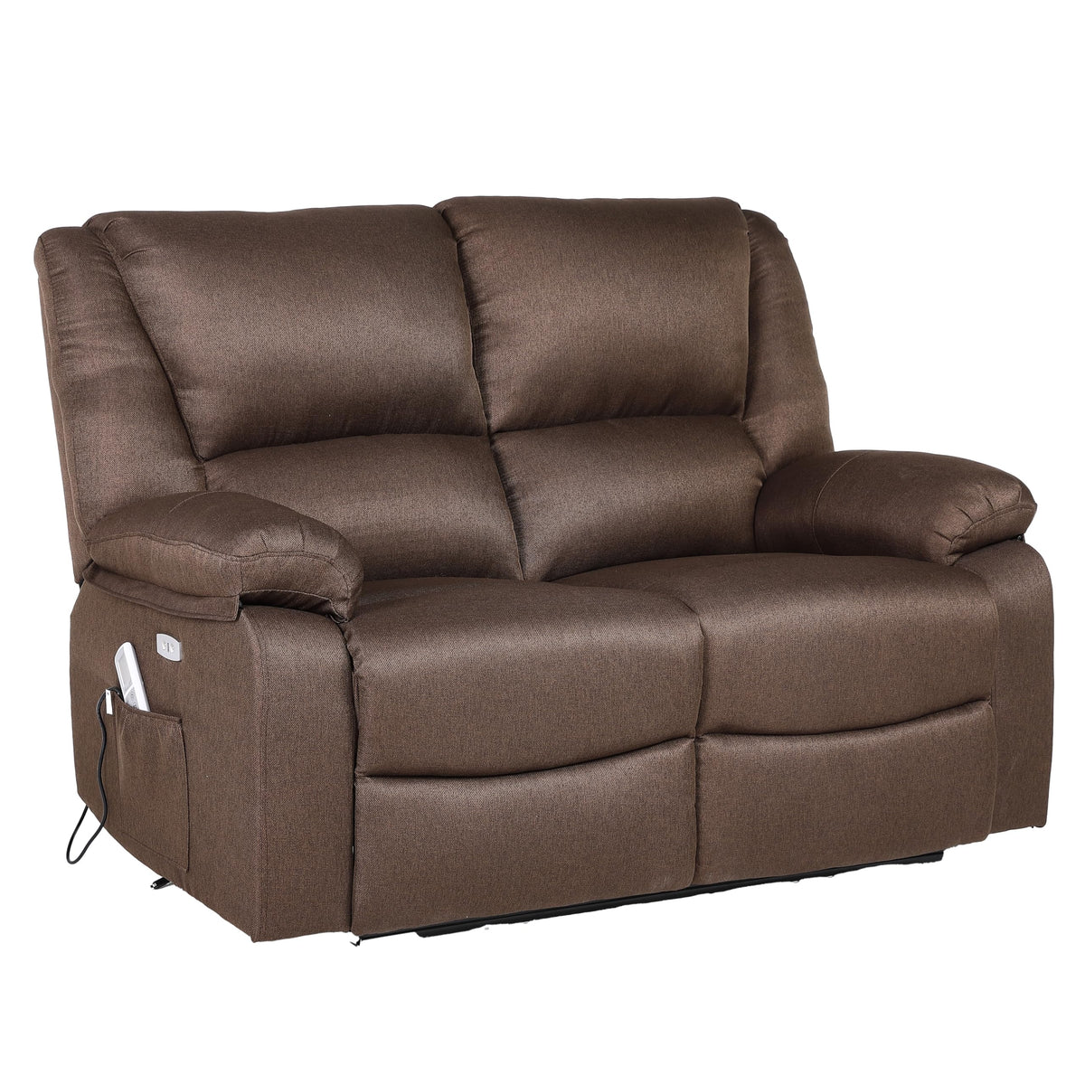 ECODE® Sofa 2 Plazas de Tela con Reclinacion Electrica y Masaje