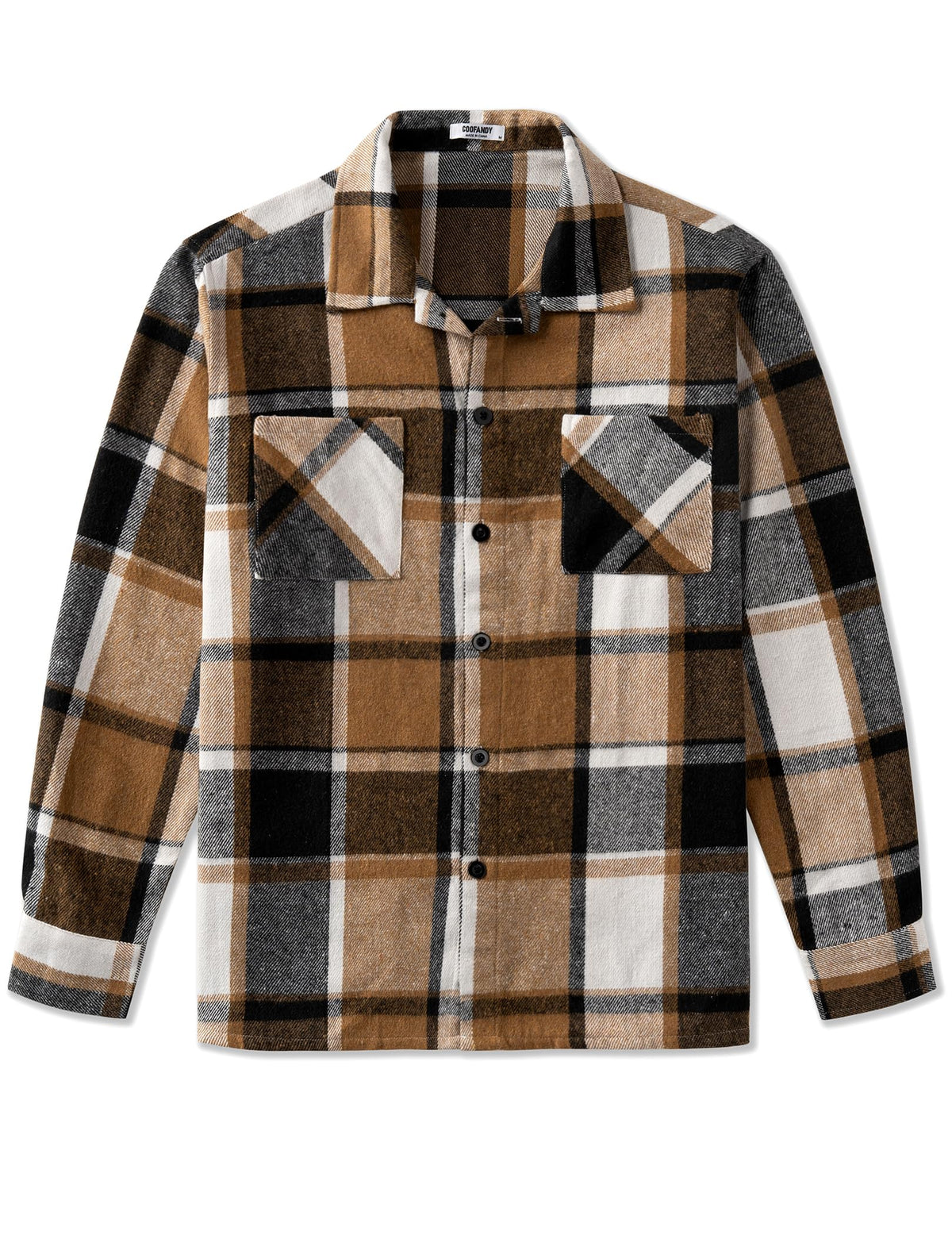 COOFANDY Sobrecamisa Hombre a Cuadros Chaqueta Leñador Casual