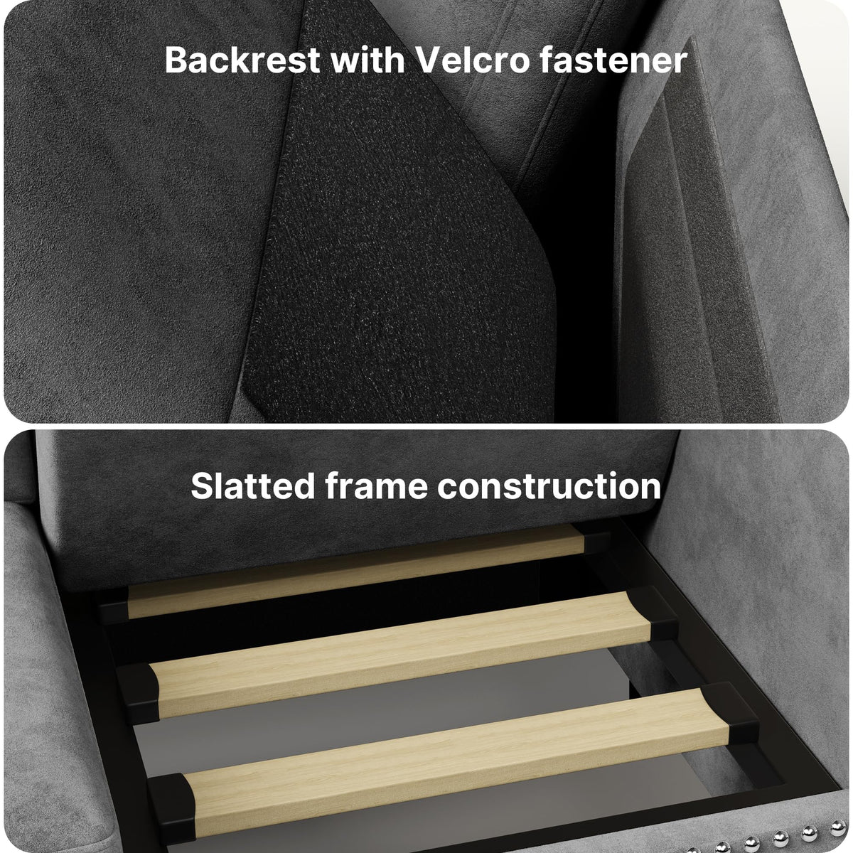 Sofá 2 Plazas,Loveseat con Bolsillo Lateral Beige
