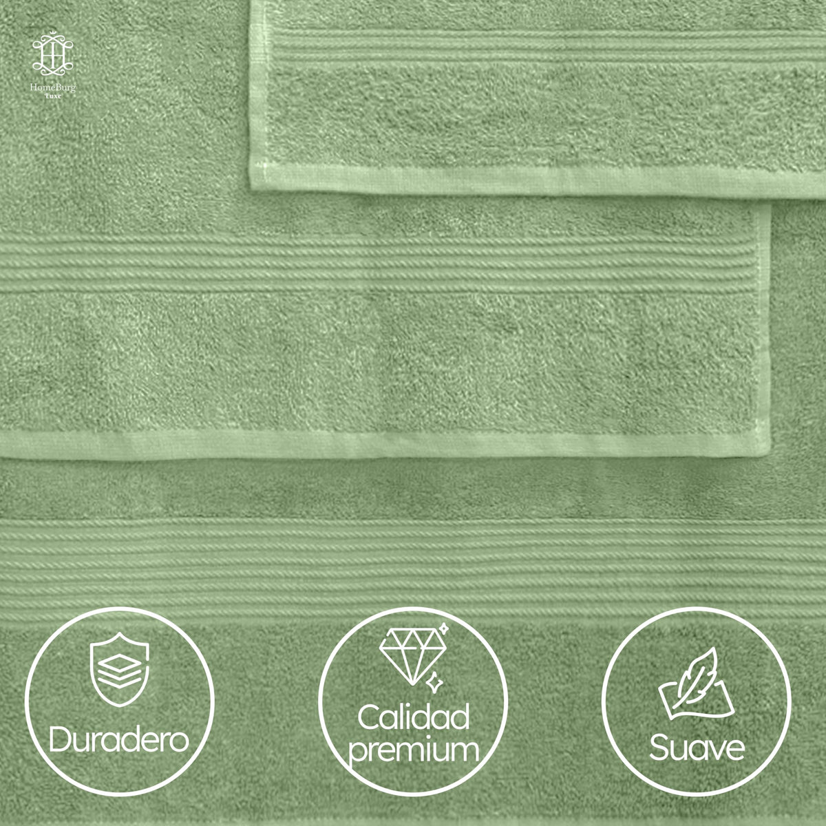 Luxe Set de Toallas 100% Algodón - 8 Piezas, 3 tamaños (30×30, 40×70 y 65×137 cm) - Suaves, absorbentes y de fácil Cuidado, Blanco