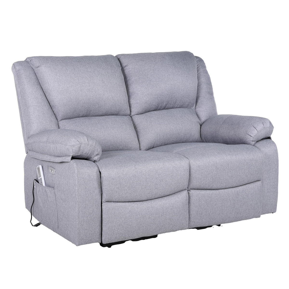 ECODE® Sofa 2 Plazas de Tela con Reclinacion Electrica y Masaje