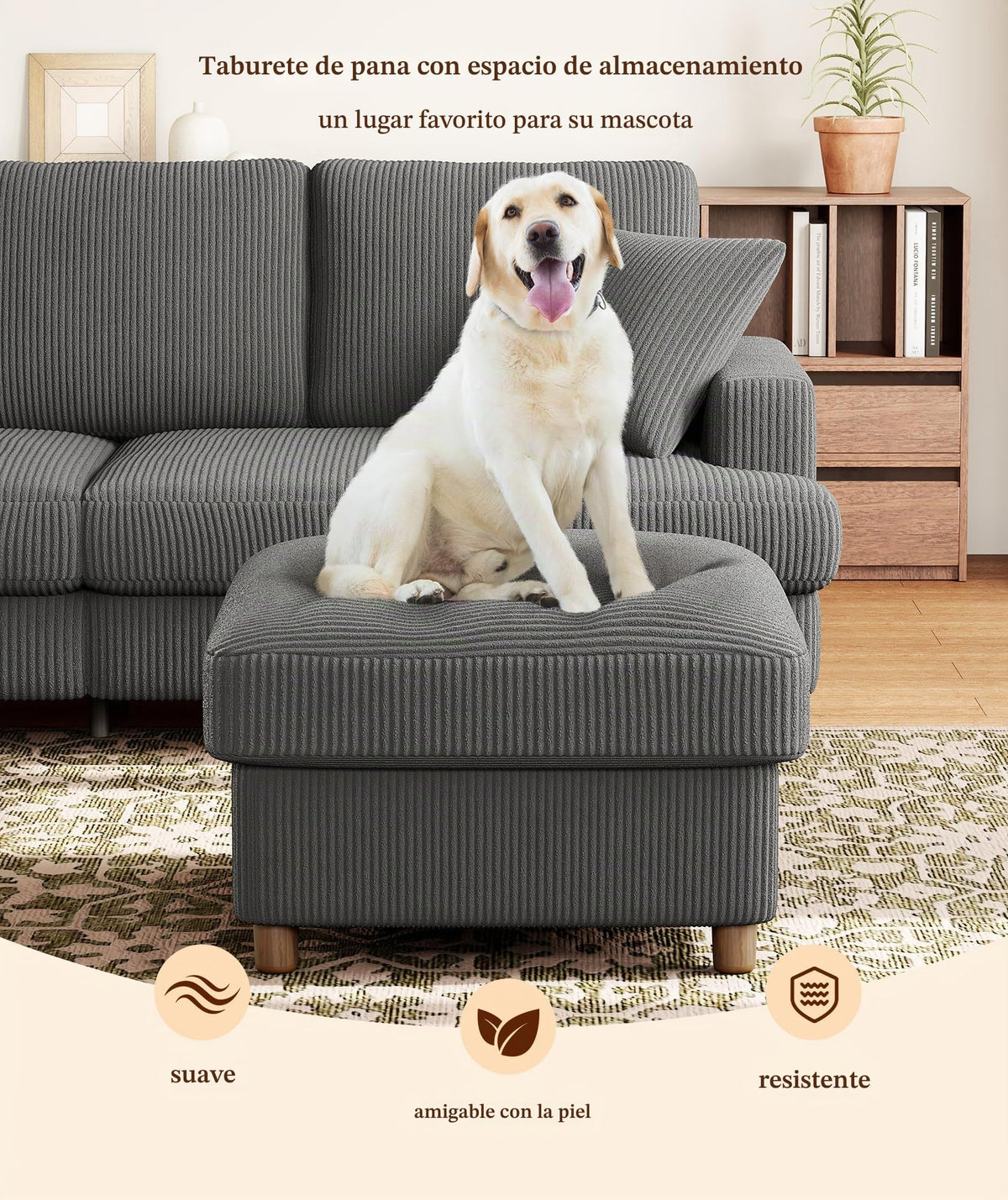 Kidirect Sofá de Pana de 3 plazas, 221 cm cómodo sofá de 53 cm Asientos Extra Profundos, sofá de salón Montaje sin Herramientas sofá Grande con 2 Cojines, sofá Moderno para Oficina,Verde Bosque