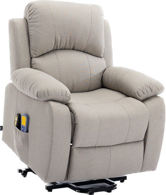 Astan Hogar Sillón Relax con Función Auto-Ayuda (Levanta Personas), Reclinación Eléctrica, Masaje Y Termoterapia, Modelo Ramón AH-AR30920GR