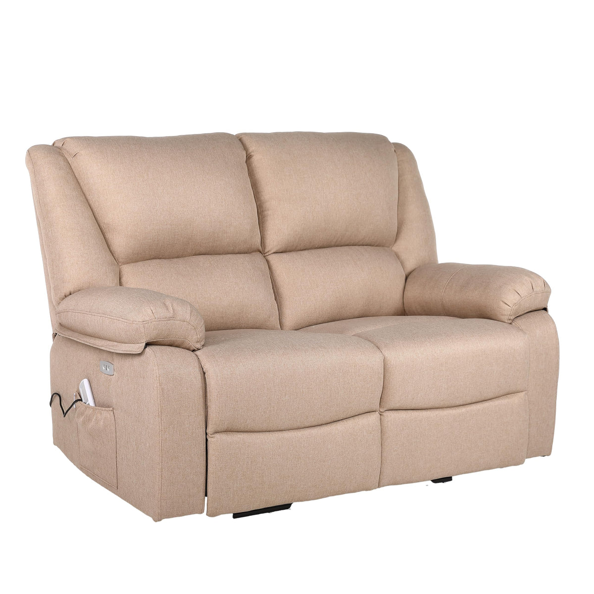 ECODE® Sofa 2 Plazas de Tela con Reclinacion Electrica y Masaje