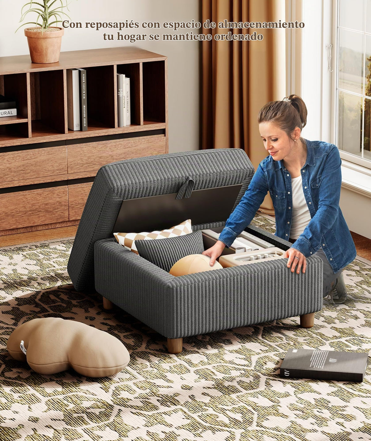 Kidirect Sofá de Pana de 3 plazas, 221 cm cómodo sofá de 53 cm Asientos Extra Profundos, sofá de salón Montaje sin Herramientas sofá Grande con 2 Cojines, sofá Moderno para Oficina,Verde Bosque