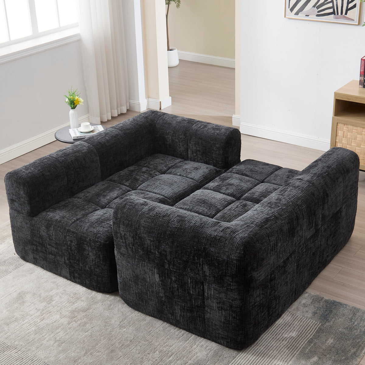 Soweiz Sofá L, seccional de 3 plazas, sofá con chaise longue y reposabrazos, 3 cojines, bolsillo lateral para mando a distancia, 250 x 158 x 60 cm