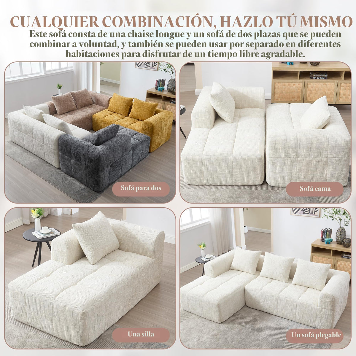 Soweiz Sofá L, seccional de 3 plazas, sofá con chaise longue y reposabrazos, 3 cojines, bolsillo lateral para mando a distancia, 250 x 158 x 60 cm