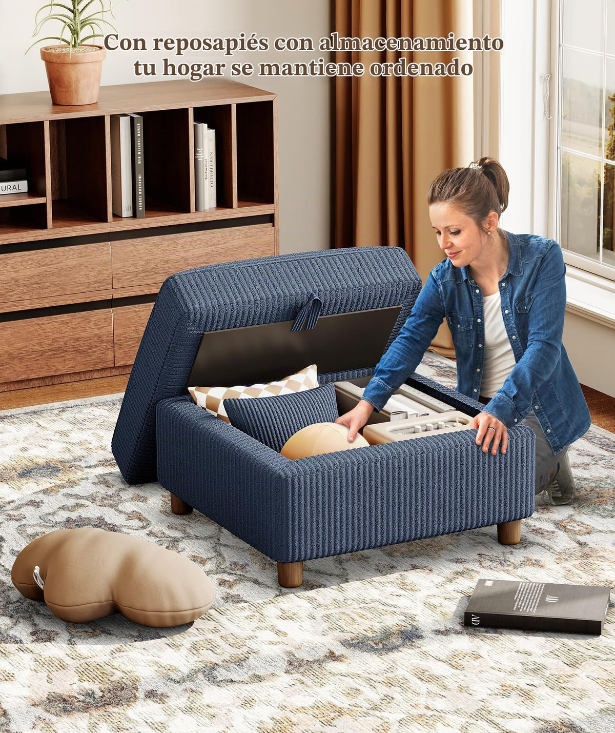 Kidirect Sofá de Pana de 3 plazas, 221 cm cómodo sofá de 53 cm Asientos Extra Profundos, sofá de salón Montaje sin Herramientas sofá Grande con 2 Cojines, sofá Moderno para Oficina,Verde Bosque