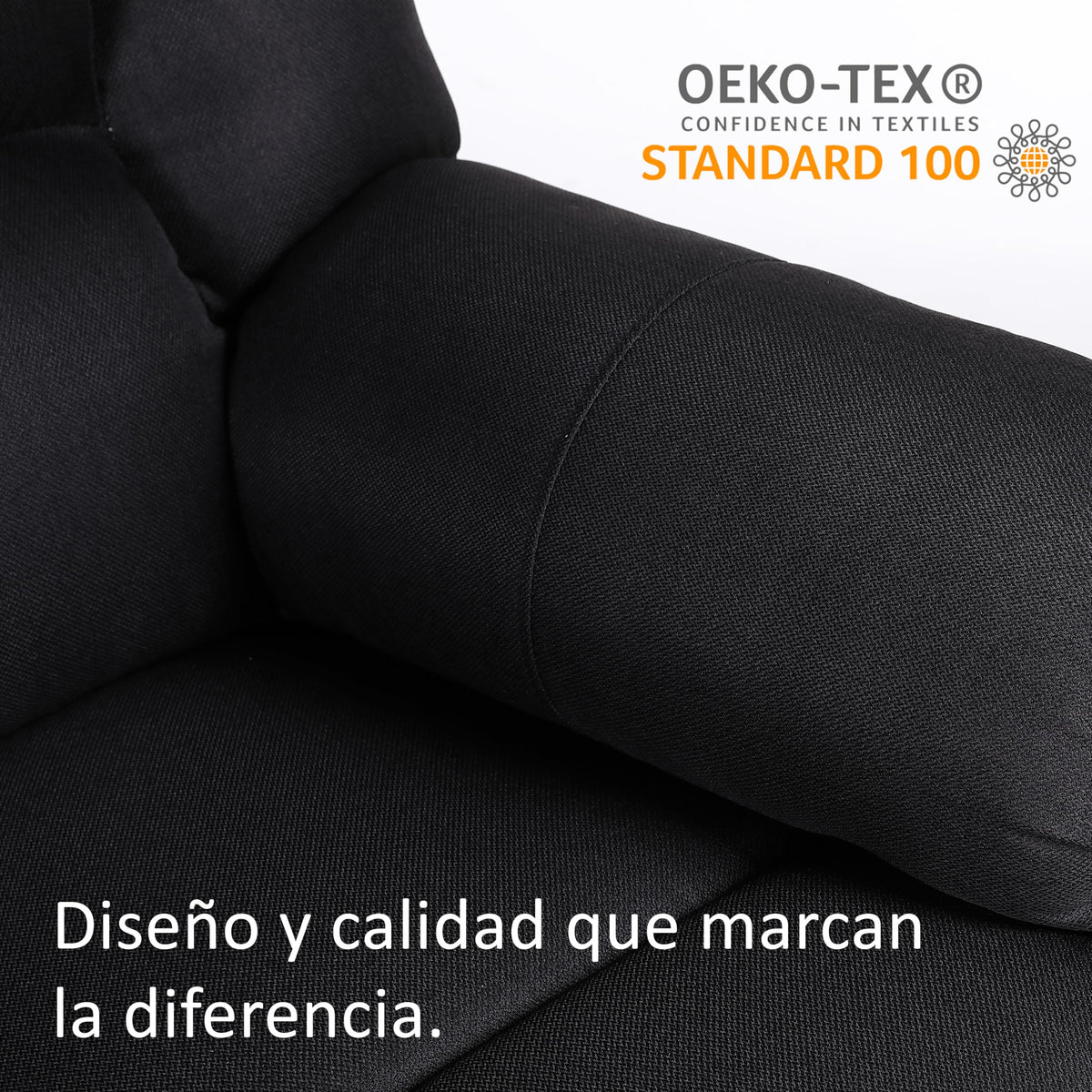 ECODE® Sofa 2 Plazas de Tela con Reclinacion Electrica y Masaje
