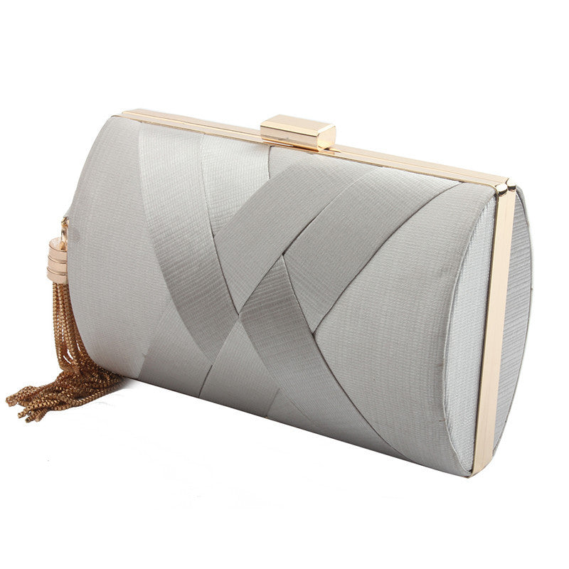 2018 New evening bag hand-woven hand-held shoulder crossbody chain evening bag wedding banquet dress bag