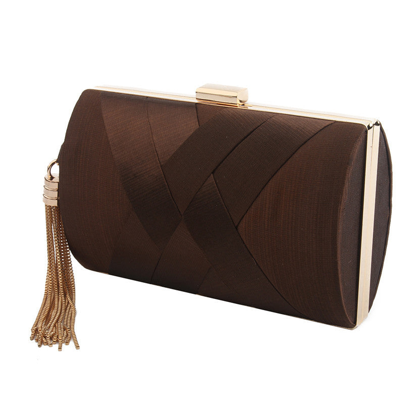 2018 New evening bag hand-woven hand-held shoulder crossbody chain evening bag wedding banquet dress bag
