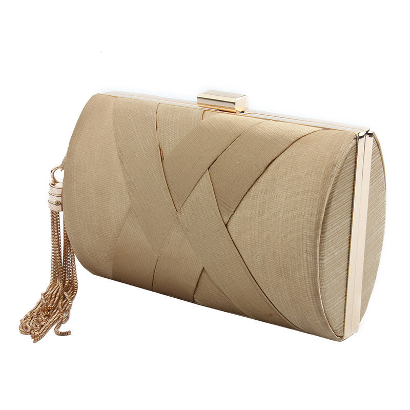 2018 New evening bag hand-woven hand-held shoulder crossbody chain evening bag wedding banquet dress bag