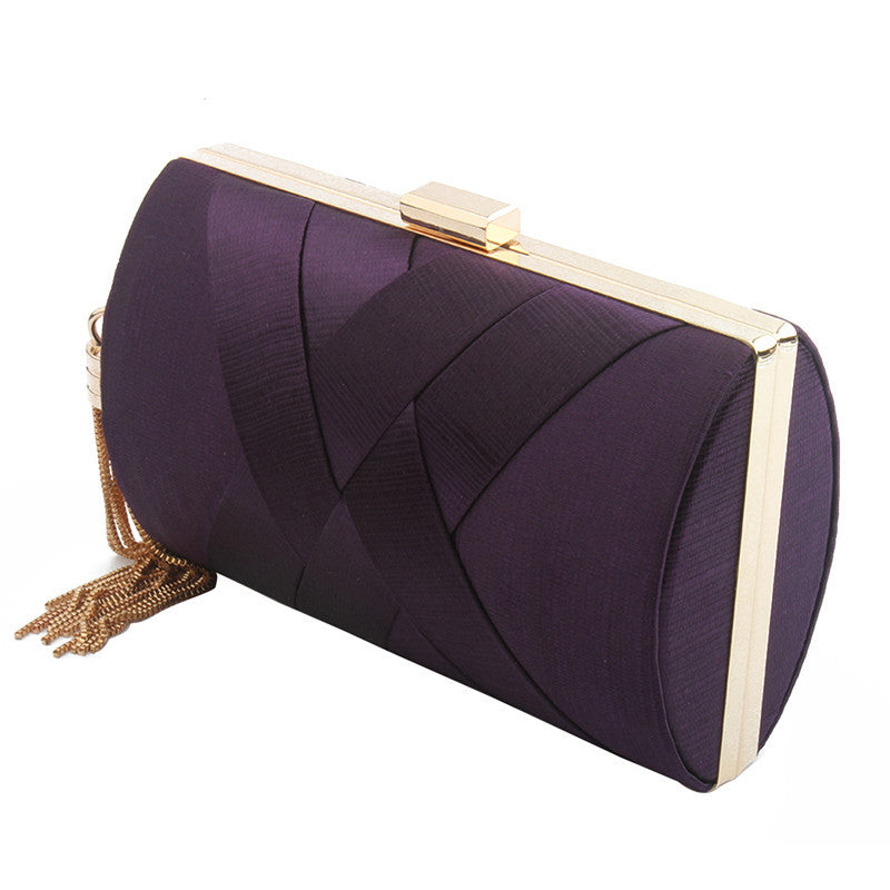 2018 New evening bag hand-woven hand-held shoulder crossbody chain evening bag wedding banquet dress bag