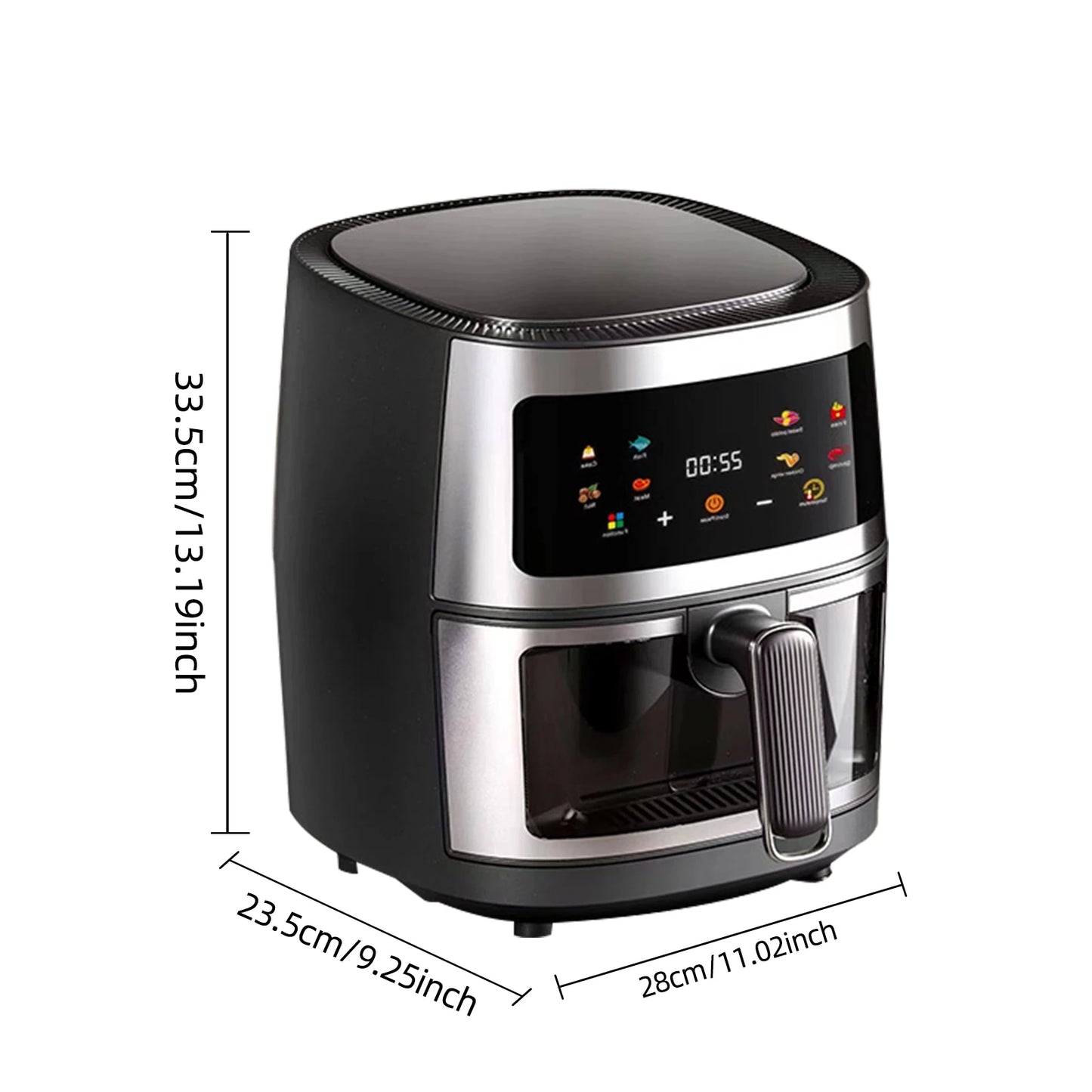 1400W 8L Air Fryer Without Oil House Programmable Smart LED Touch Thermal AirFryer Cycle Booker French Fries chickens