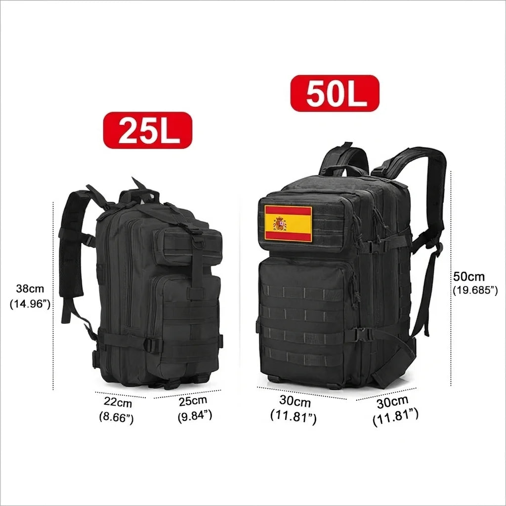 Mochila táctica de 50L/25L /32LT, mochilas de viaje de gran capacidad para hombre, bolsas multifuncionales impermeables para deportes al aire libre