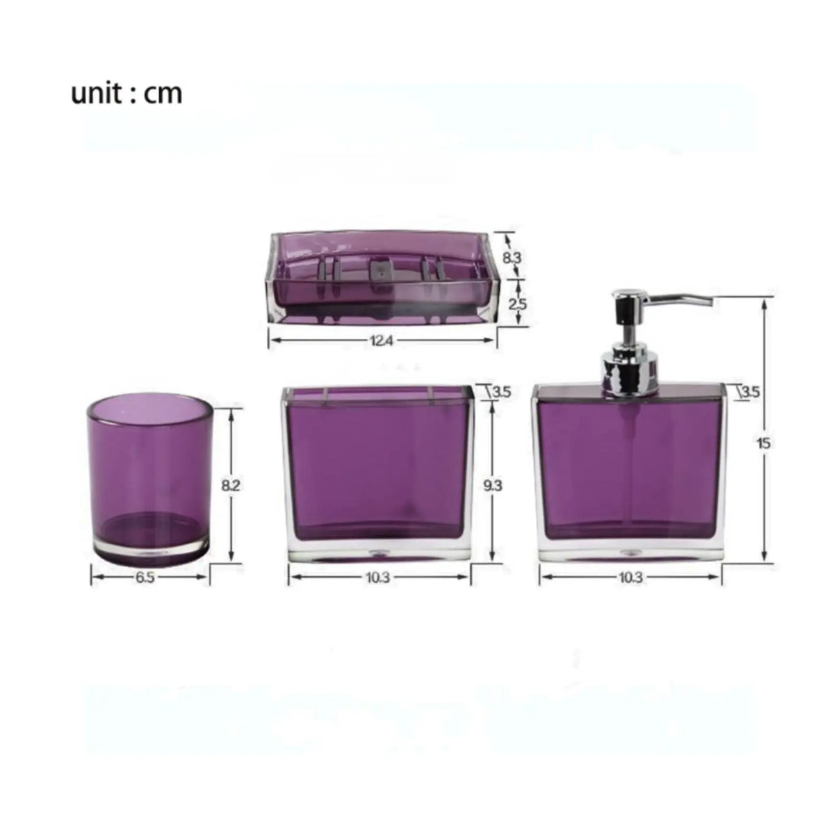 Juego de accesorios de baño, regalo de inauguración de la casa, soporte para cepillo de dientes, accesorio de baño, juego completo para encimera, tocador, baño, 4 Uds.