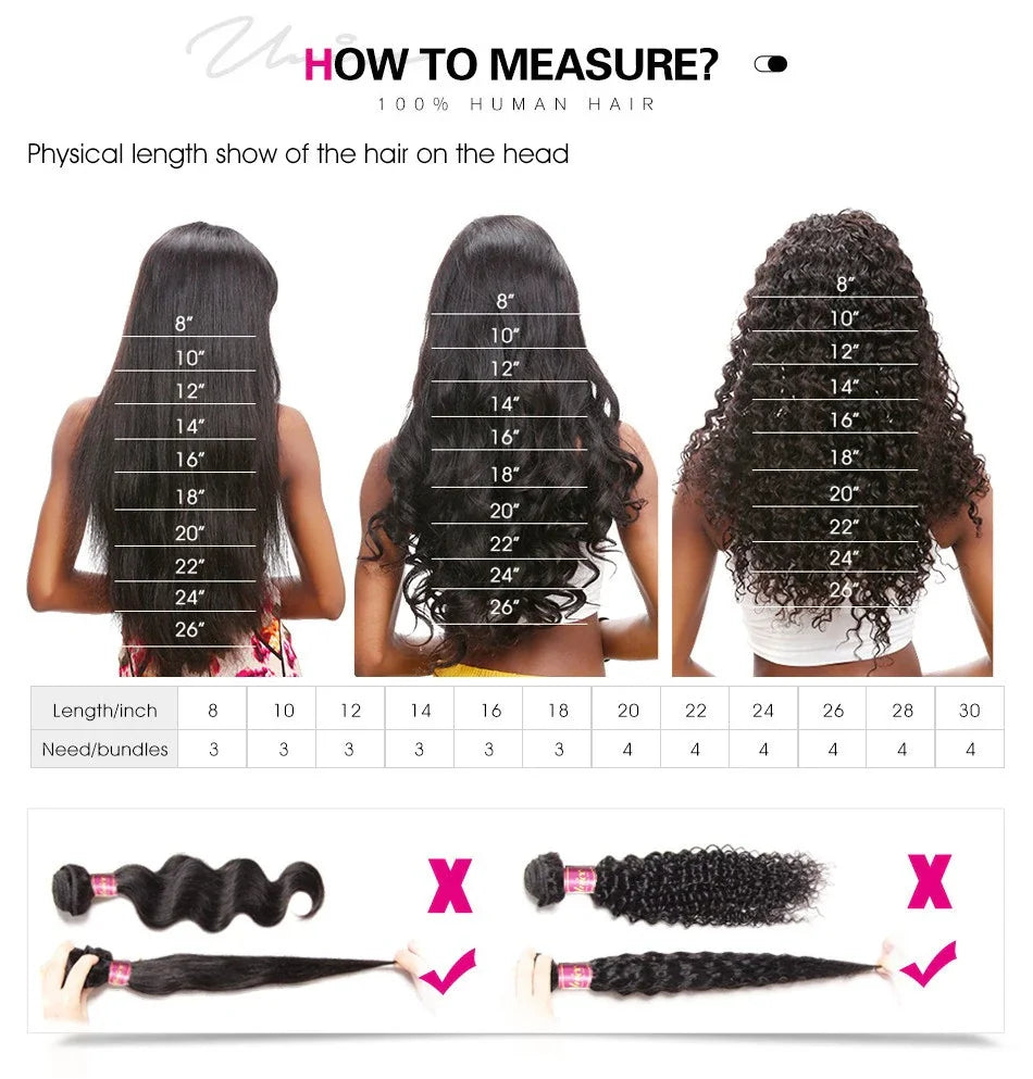 Mechones de pelo rizado UNice, Color Natural sin procesar, grado 10A, 100% cabello humano, oferta de 1/3/4 Uds.