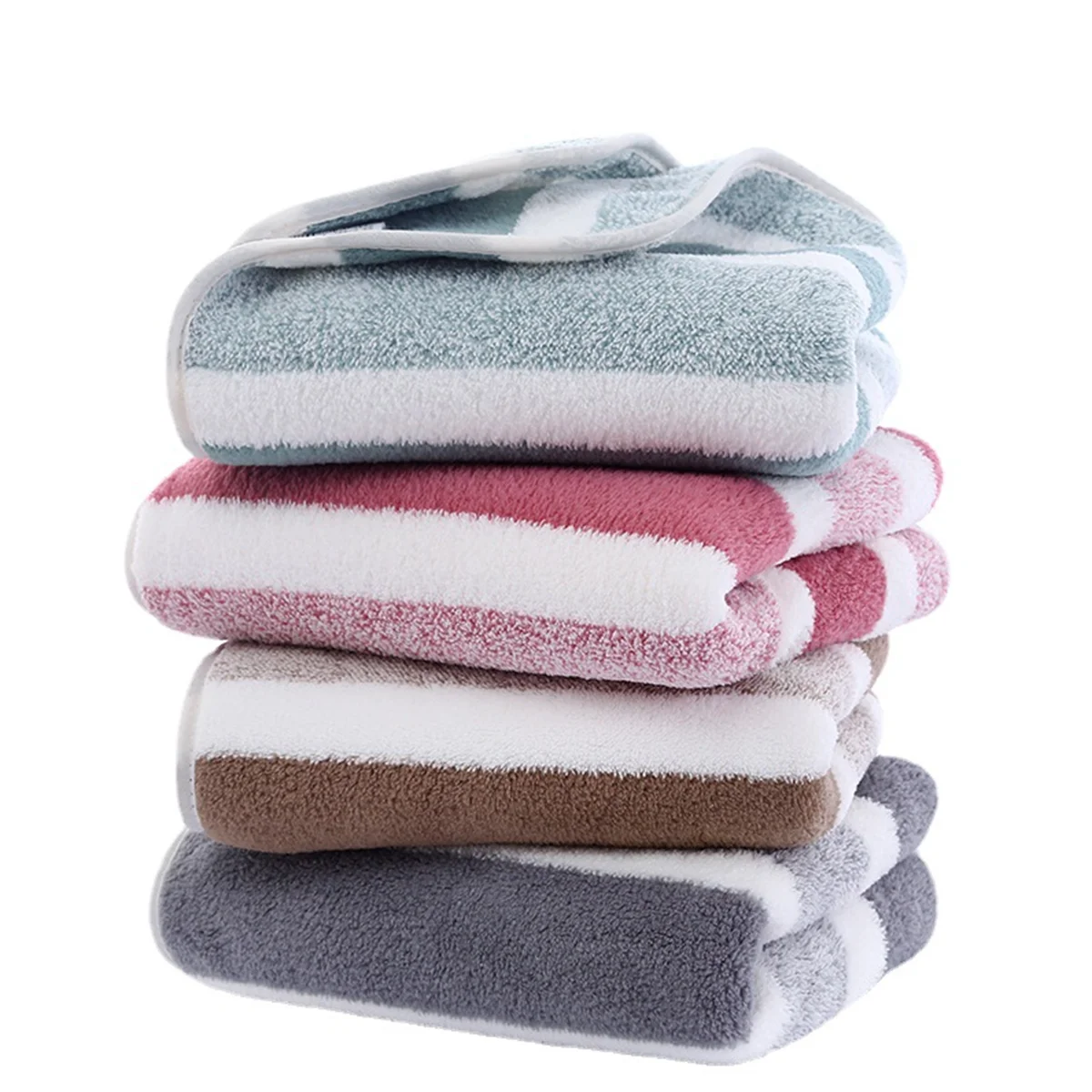 Juego de toallas o toallas de secado rápido a rayas, 1 unidad, 35x75 o para experiencia de baño suave y absorbente, toalla de baño o toalla de mano