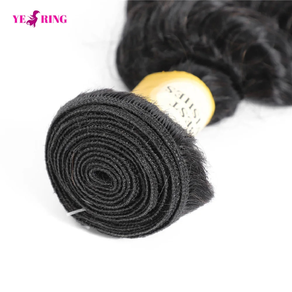 Extensiones de cabello humano de onda profunda 12A brasileño con extensiones de cabello crudo rizado virgen mechones 100% cabello humano entrega en 2-5 días