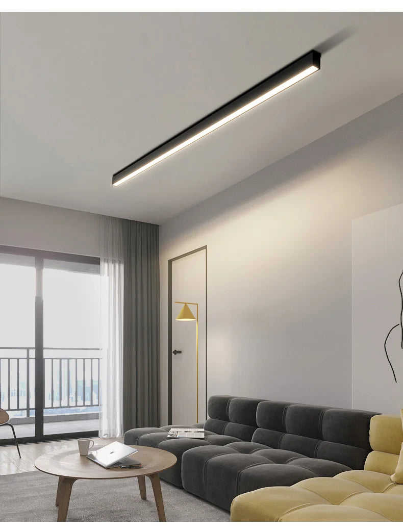 Luces de techo para balcón, lámpara LED de tira larga para pasillo, dormitorio, comedor, sala de estar, guardarropa, lámpara de techo, decoración de cocina de isla