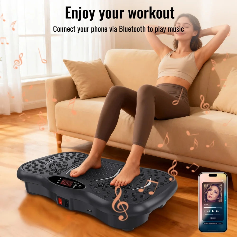 Plataforma Vibratoria de Ejercicio de 150W con Enchufe Europeo, 99 Velocidades, Capacidad de Carga de 150KG, Motor Ultra Silencioso con Control Remoto para Gimnasio en Casa