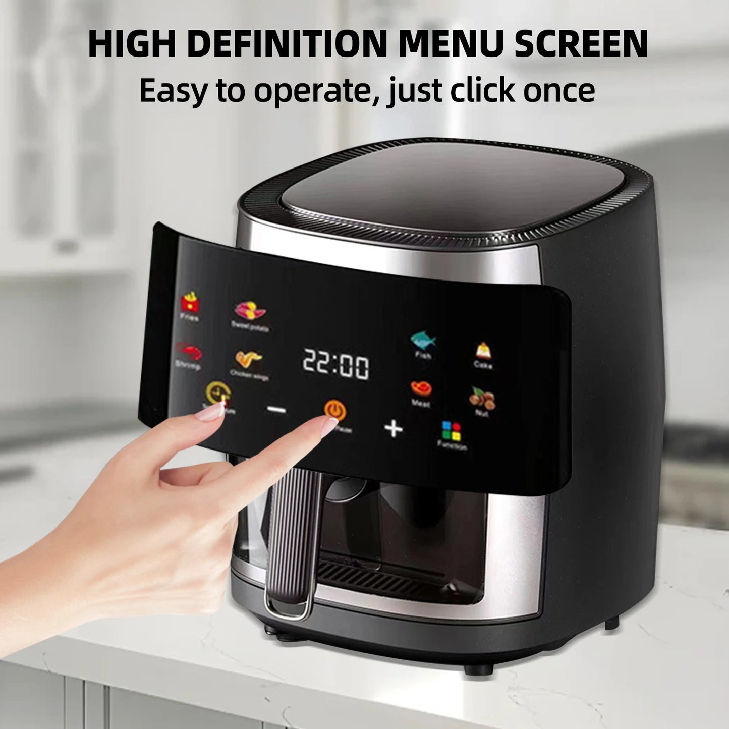 1400W 8L Air Fryer Without Oil House Programmable Smart LED Touch Thermal AirFryer Cycle Booker French Fries chickens