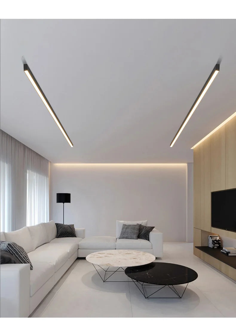 Luces de techo para balcón, lámpara LED de tira larga para pasillo, dormitorio, comedor, sala de estar, guardarropa, lámpara de techo, decoración de cocina de isla