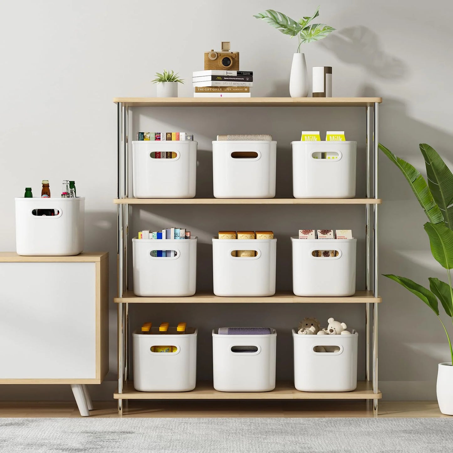 Caja de almacenamiento varios para el hogar, organizador de cosméticos de escritorio, cesta de almacenamiento multifuncional, armario y caja de almacenamiento de ropa
