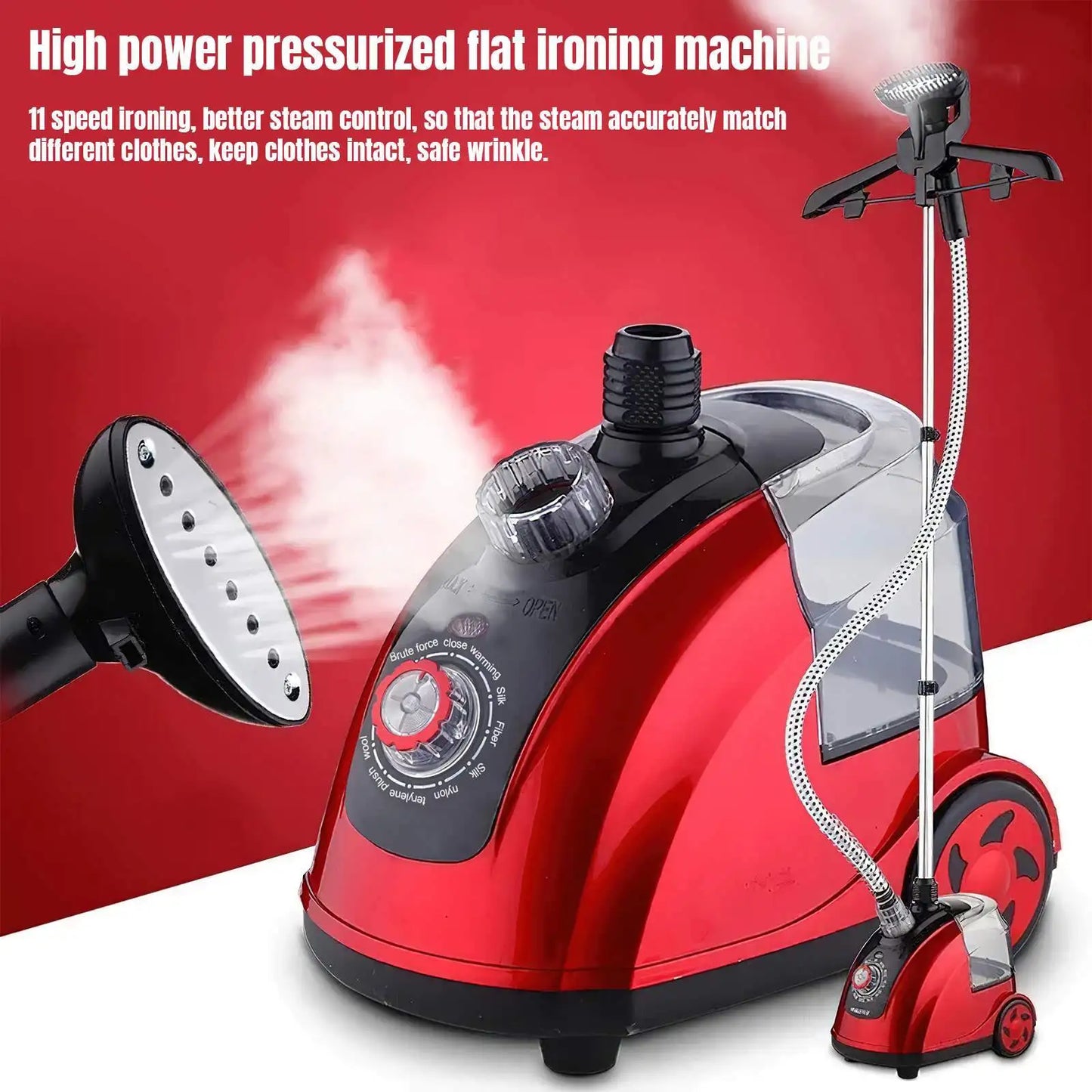 Plancha de vapor Vertical, máquina de planchar a vapor para el hogar, planchado plano Vertical inteligente de alta potencia con aumento de presión