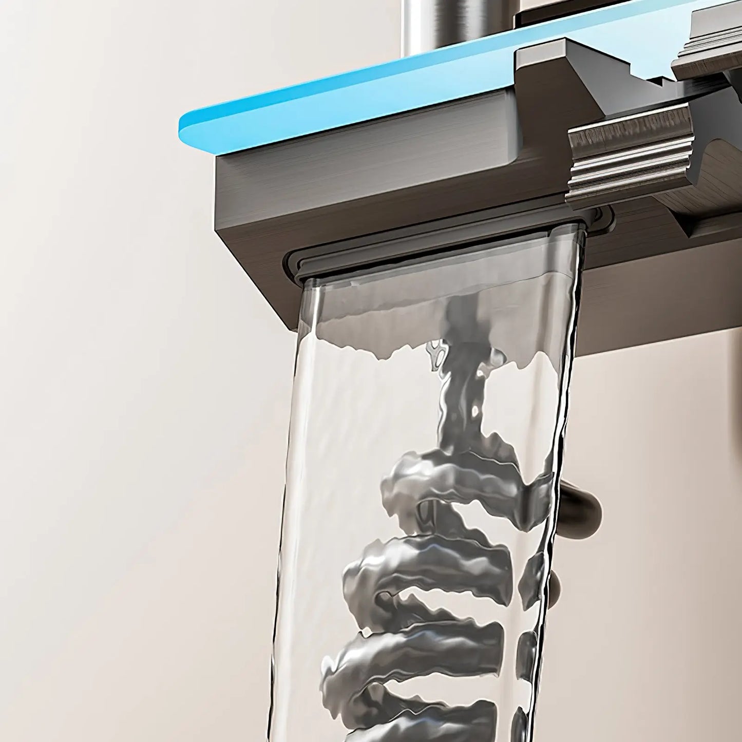 Juego de grifería de ducha de baño con teclas de Piano grises, múltiples modos de pulverización de agua, sistema de ducha con función de 4 tipos de pantalla Digital