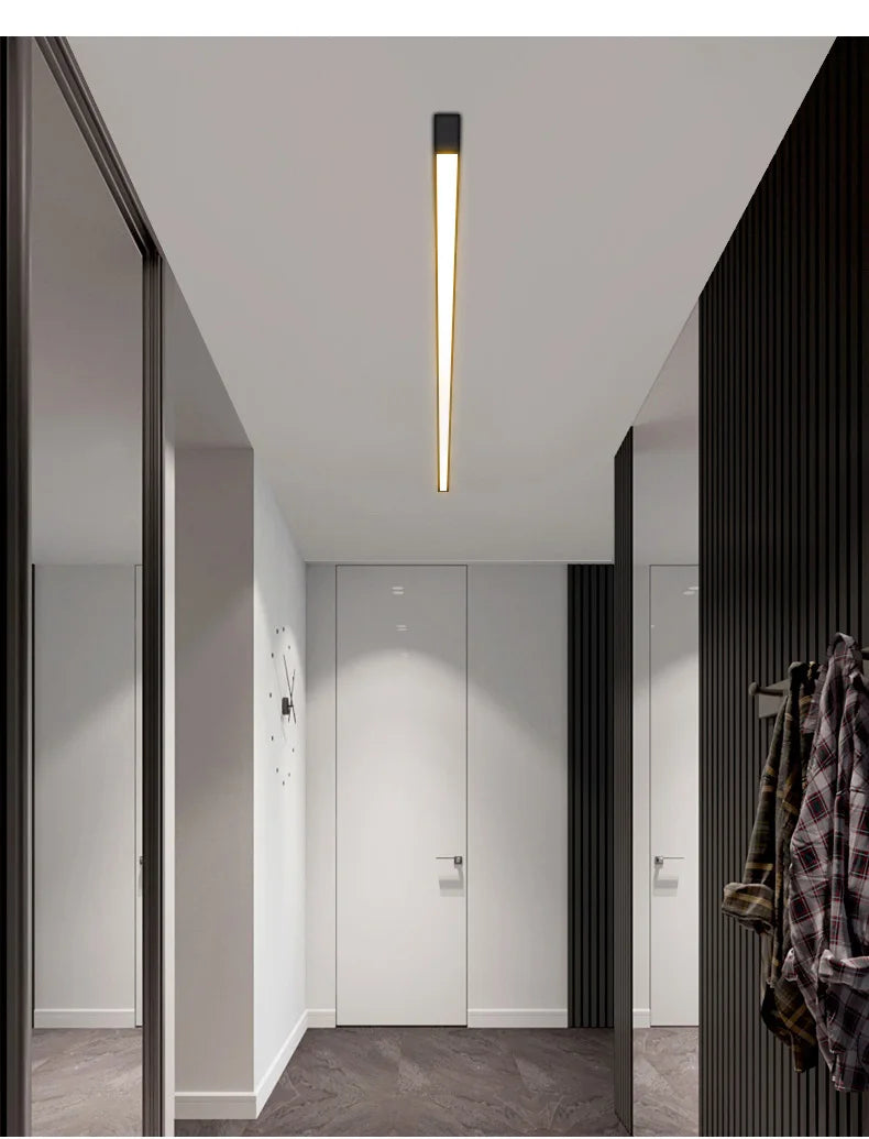 Luces de techo para balcón, lámpara LED de tira larga para pasillo, dormitorio, comedor, sala de estar, guardarropa, lámpara de techo, decoración de cocina de isla