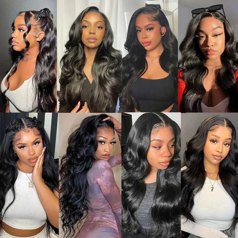 Peluca de Cabello Humano con Encaje Completo 360, Pre-Desplumada, Ondas Suaves, Peluca Frontal HD 13x6, Cabello Brasileño para Mujeres Negras, Densidad 250